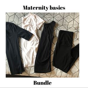 Maternity t-shirts and leggings bundle